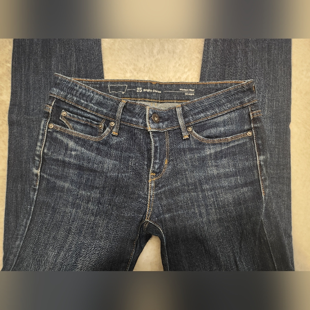 Levi's straight, modern rise jeans